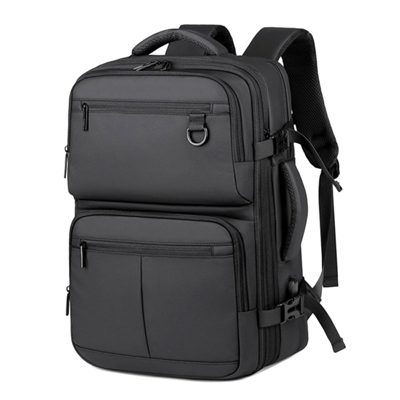 Backpacks - กระเป๋าเป้เดินทางขยายได้สำหรับผู้ชาย 180 ° กระเป๋าเป้สะพายหลังสำหรับใส่แล็ปท็อป ขนาด 15.6