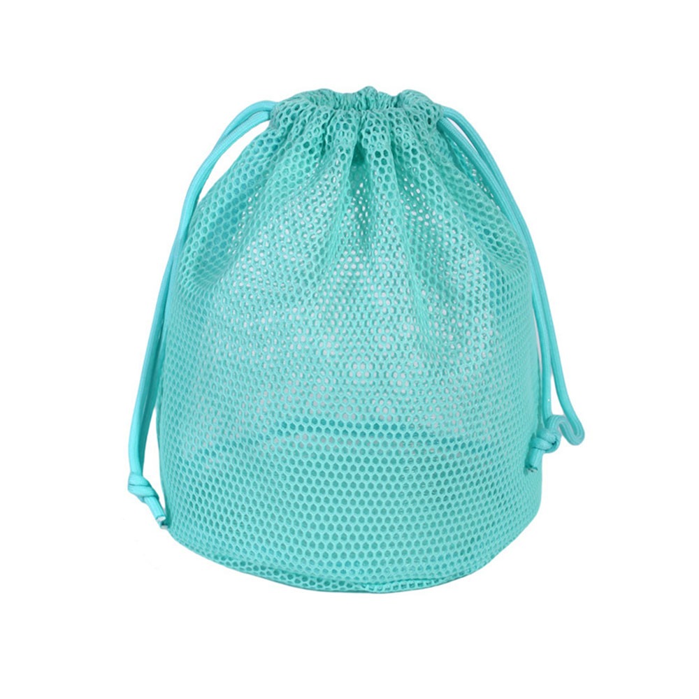 Cosmetic Bags - กระเป๋าเครื่องสำอางสีโดปามีนใหม่ กระเป๋าเก็บของแบบมีเชือกรูด ความจุขนาดใหญ่ กระเป๋าใส่เหรียญตาข่าย