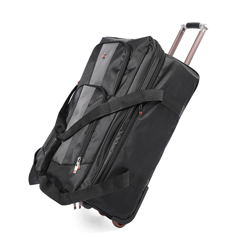 Foldable Rolling Luggage Bag - 28/32 นิ้วขนาดใหญ่ความจุ Rolling กระเป๋าเดินทางรถเข็นกระเป๋าล้อกันน้ํา Oxford Duffel