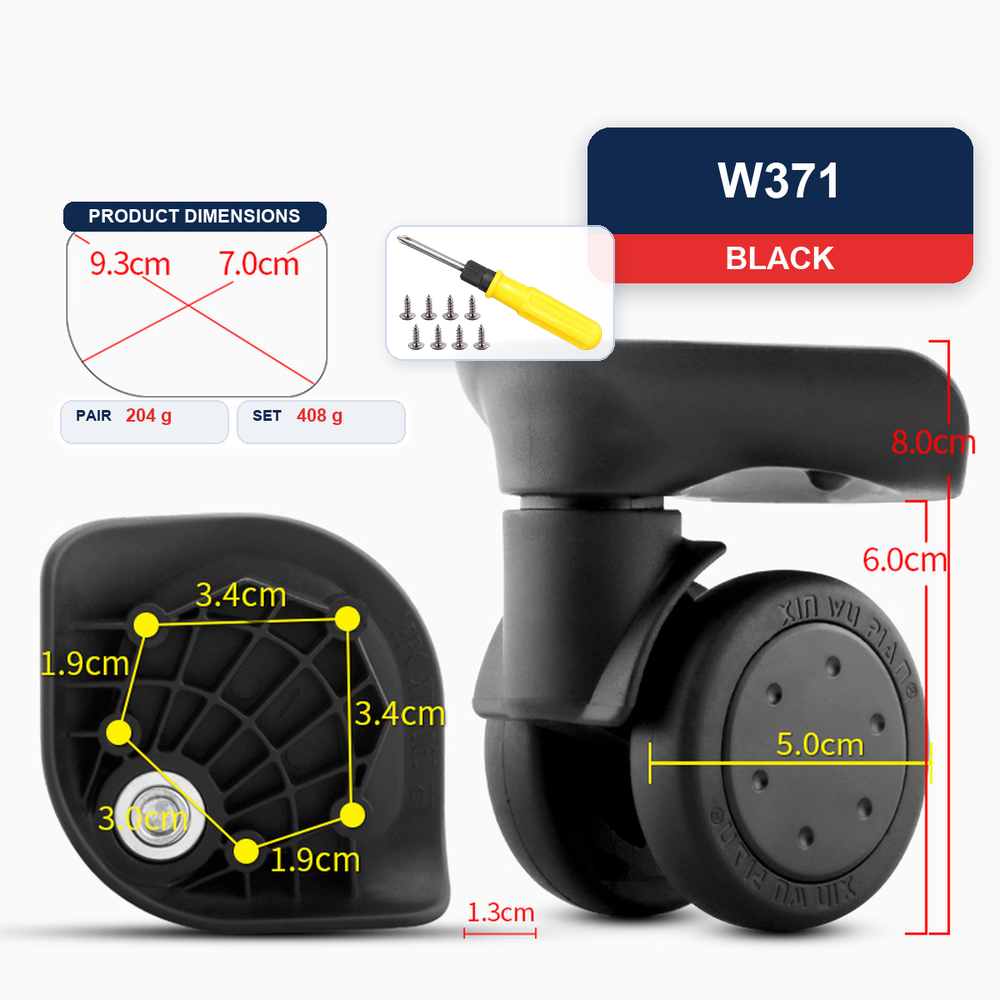ล้อกระเป๋าเดินทางสำรองสำหรับ P - Silent Replacement Luggage Wheels บทวิจารณ์และราคา